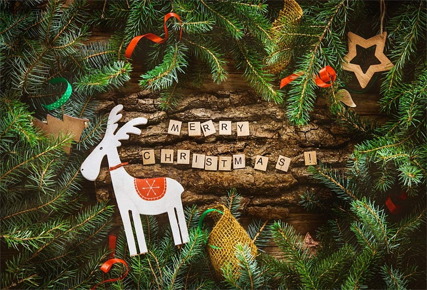 Amazon : Laeacco Merry Christmas Backdrop 8x6.5ft Vinyl Pine Frame Xmas Dekorasi Rusa Putih Bagasi Tua Jaring Kuning Latar Belakang Spanduk Pesta Xmas Anak Bayi Potret Menembak Dekorasi Dalam Ruangan: Elektronik, spanduk natal Wallpaper HD