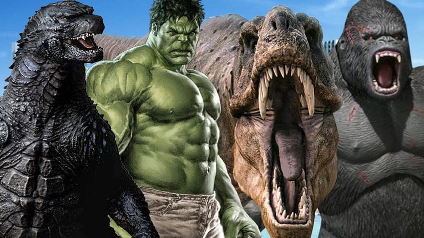 ไดโนเสาร์สำหรับเด็ก – Finger Family Rhymes Godzilla Vs Hulk Cartoons, king kong vs godzilla วอลล์เปเปอร์ HD