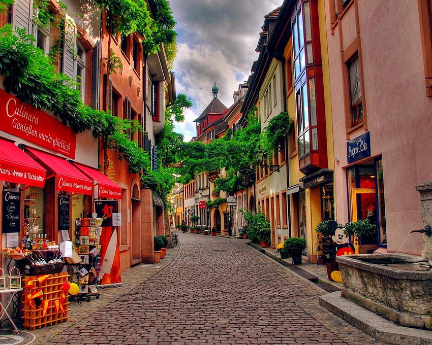 Germany City Street , Backgrounds, city streets HD wallpaper