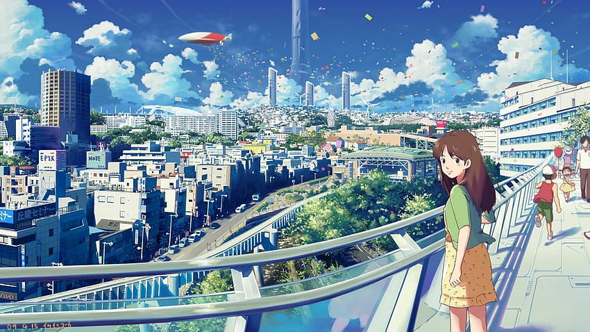 Japanese anime city, japanese town anime HD wallpaper | Pxfuel