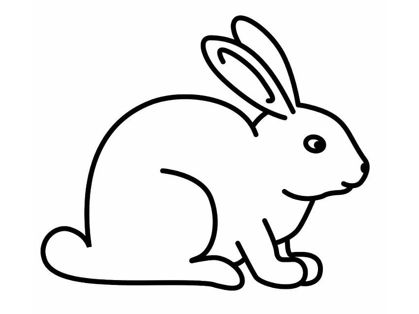 rabbit clip art black and white HD wallpaper