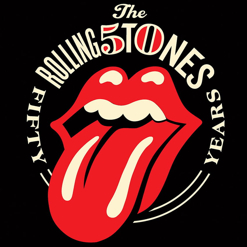 Logotipo vintage de Rolling Stones, logotipo de fondo de pantalla del teléfono
