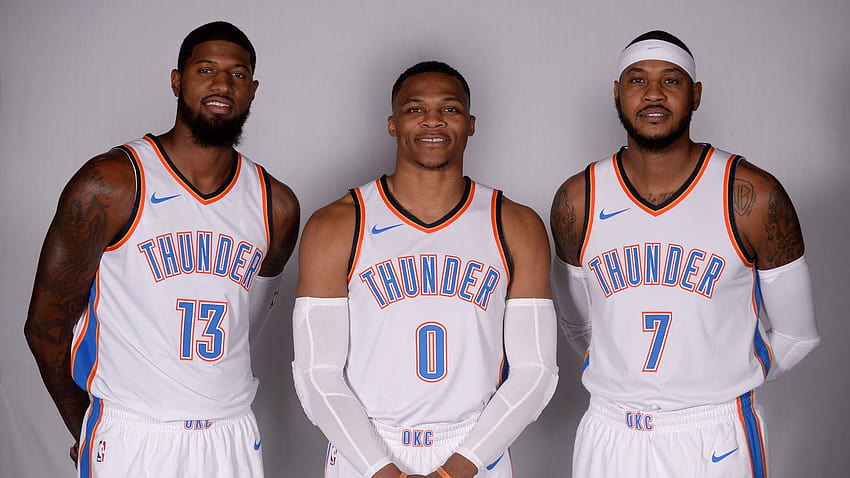 Carmelo, Westbrook e Paul George agora têm seu próprio OKC Snapchat, paul george oklahoma city thunder papel de parede HD
