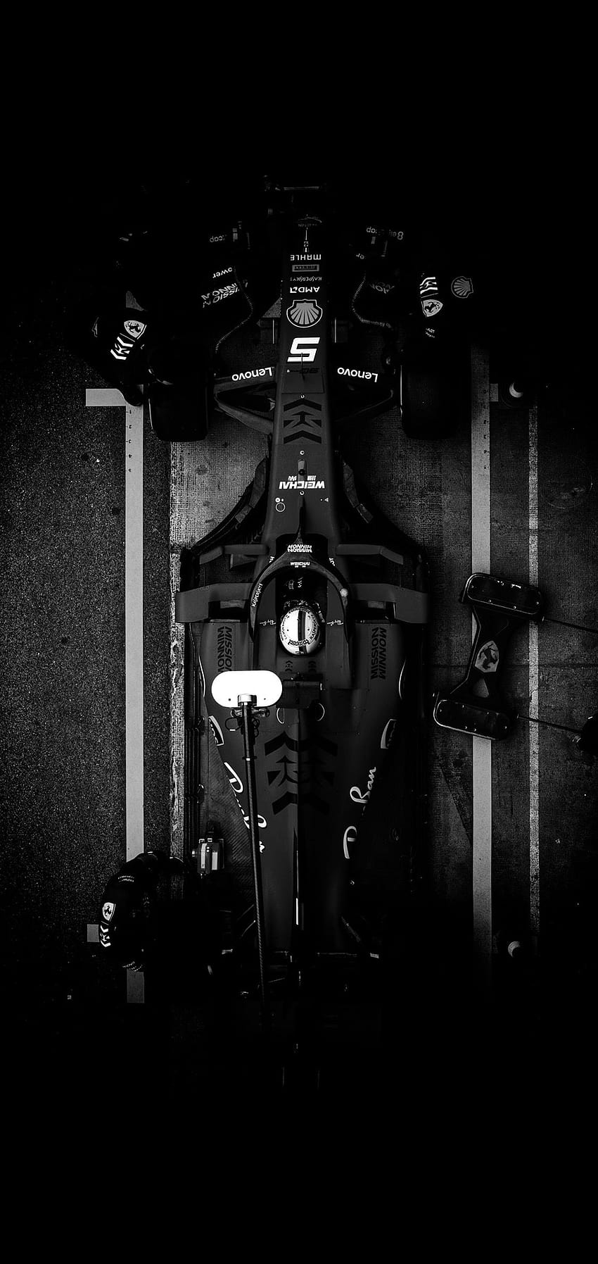 Sebastian Vettels SF90 an der Box [Mobil]: Formel 1 HD-Handy-Hintergrundbild