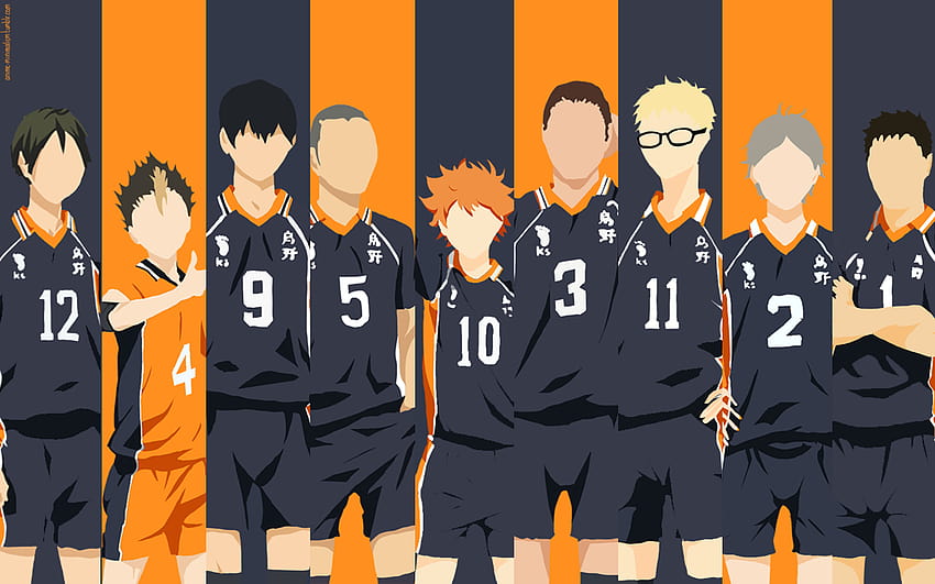 Haikyuu สไตล์มินิมอล ไฮคิวแล็ปท็อปที่สวยงาม วอลล์เปเปอร์ HD