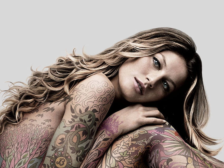 wanita seksi dengan tato Girls Girl d Wallpaper HD