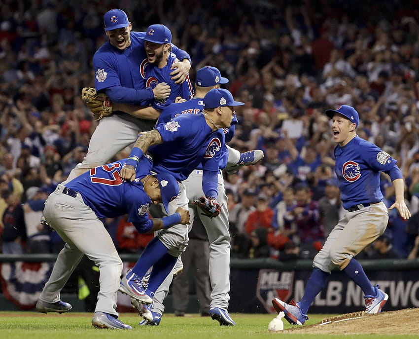 I Chicago Cubs seppelliscono la maledizione con il primo titolo di World Series in 108 anni, le serie mondiali dei cuccioli Sfondo HD