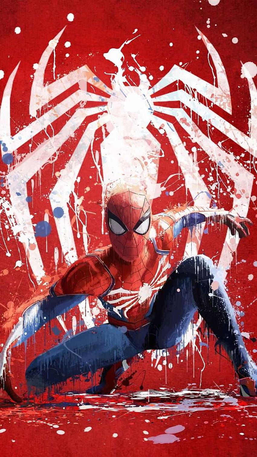 Retrato de Spiderman, hombre araña vertical fondo de pantalla del teléfono