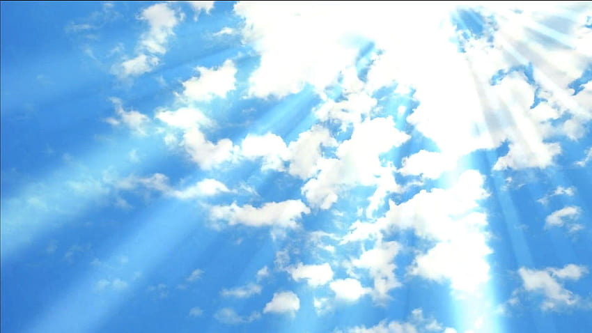 Купете анимирани сини небесни облаци и слънчеви видеозаписи, небесносин фон HD тапет