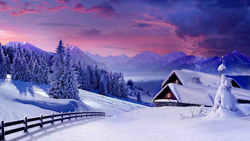 Peaceful Winter Scenes HD wallpaper