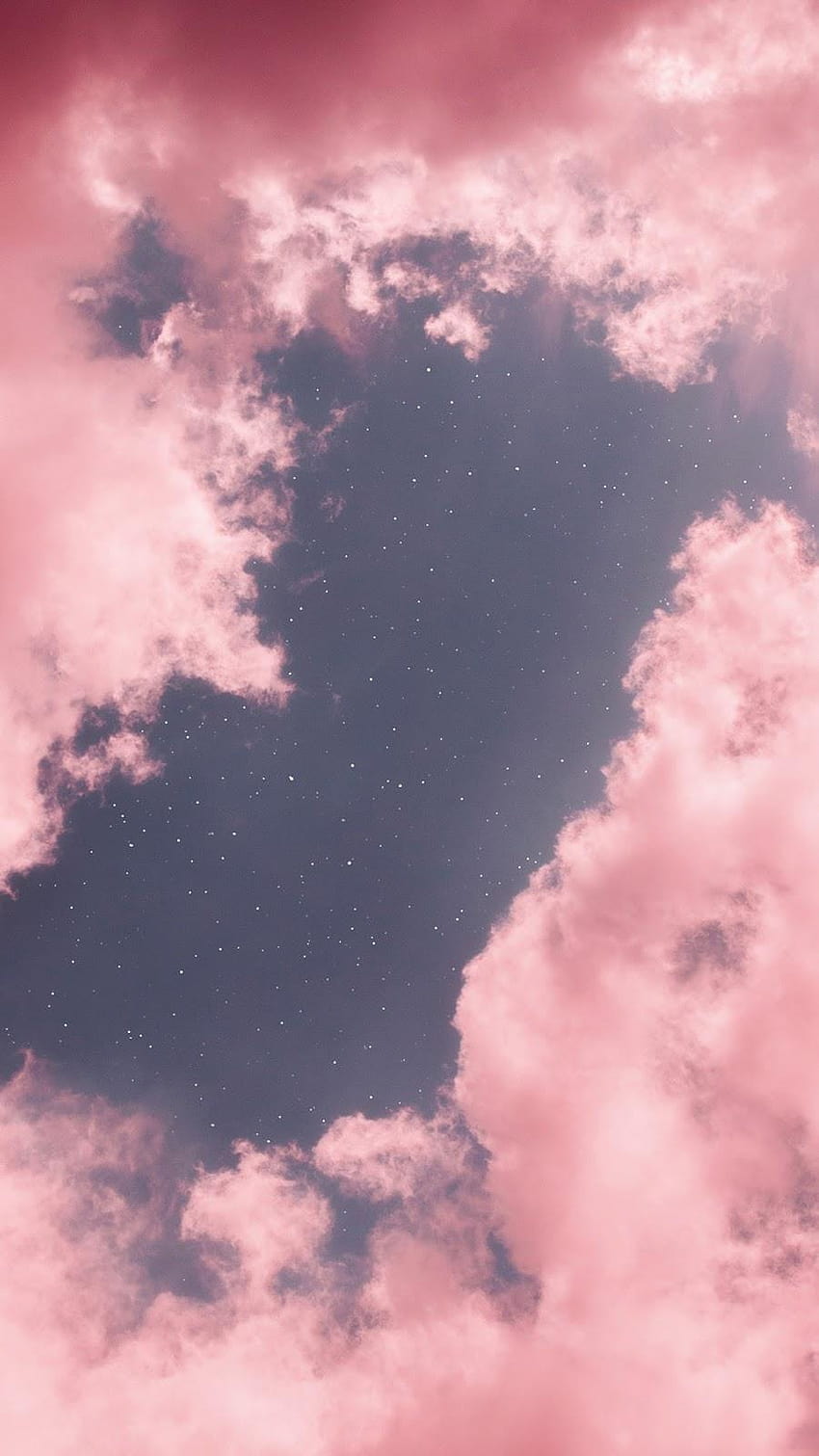 Pink Clouds, estética rosa fondo de pantalla del teléfono