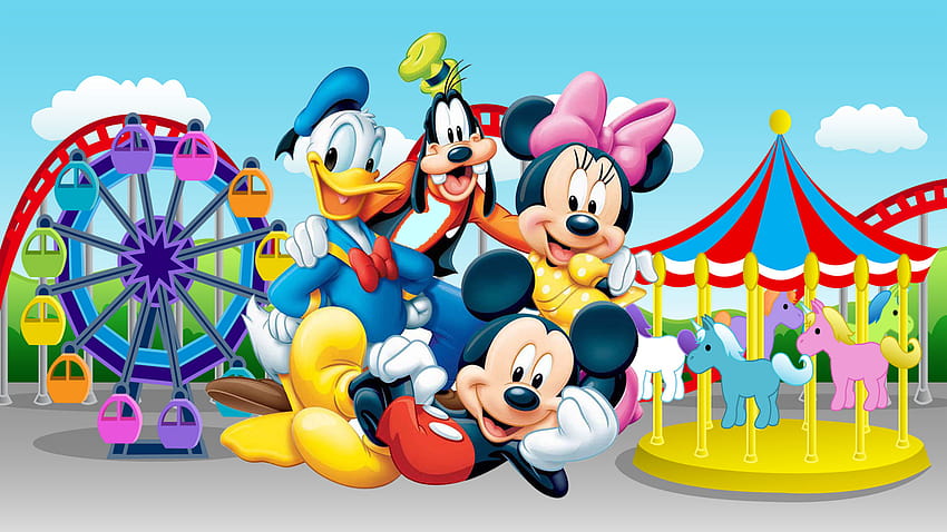 Daisy Duck Goofy Mickey y Minnie Mouse en Luna Park Full 1920x1080: 13, Daisy y Minnie Mouse fondo de pantalla