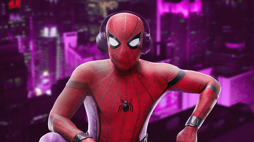 Spiderman escuchando música, superhéroes de la música fondo de pantalla |  Pxfuel