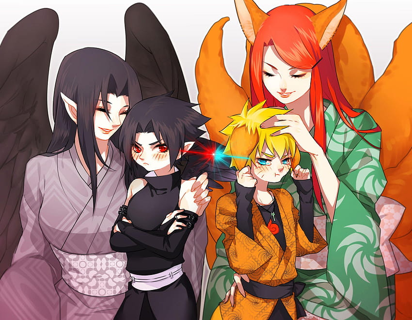 Uchiha Sasuke, Uzumaki Kushina, Uzumaki Naruto, Uchiha Mikoto, mikoto uchiha Wallpaper HD