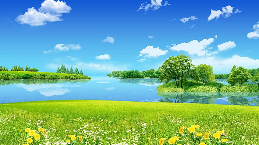 Spring Landscape Backgrounds, landscape spring HD wallpaper