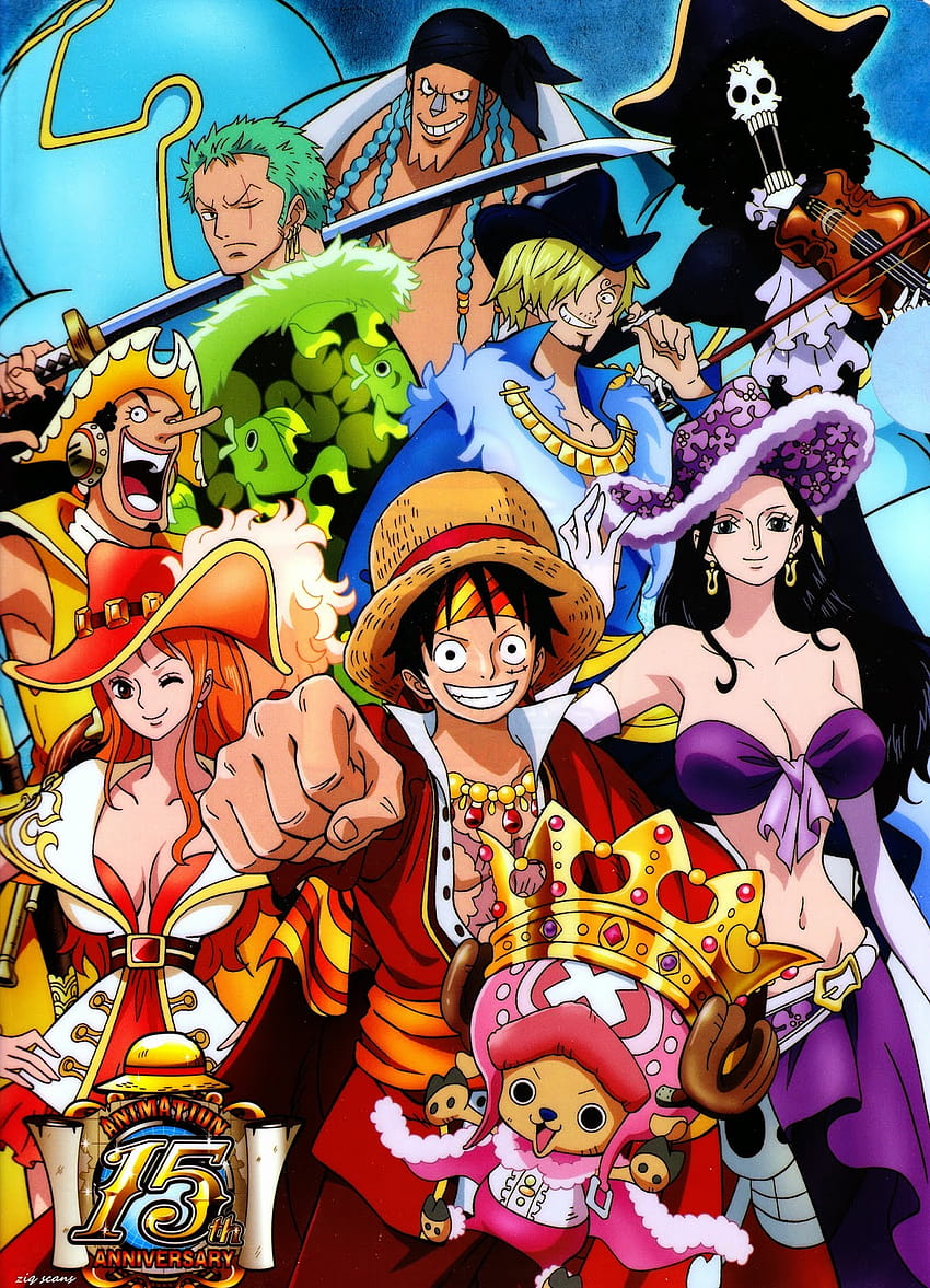 One Piece 15th Anniversary Poster, one piece banner HD phone wallpaper