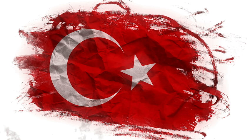 Gerakan latar belakang animasi bendera Turki, bendera Turki Wallpaper HD