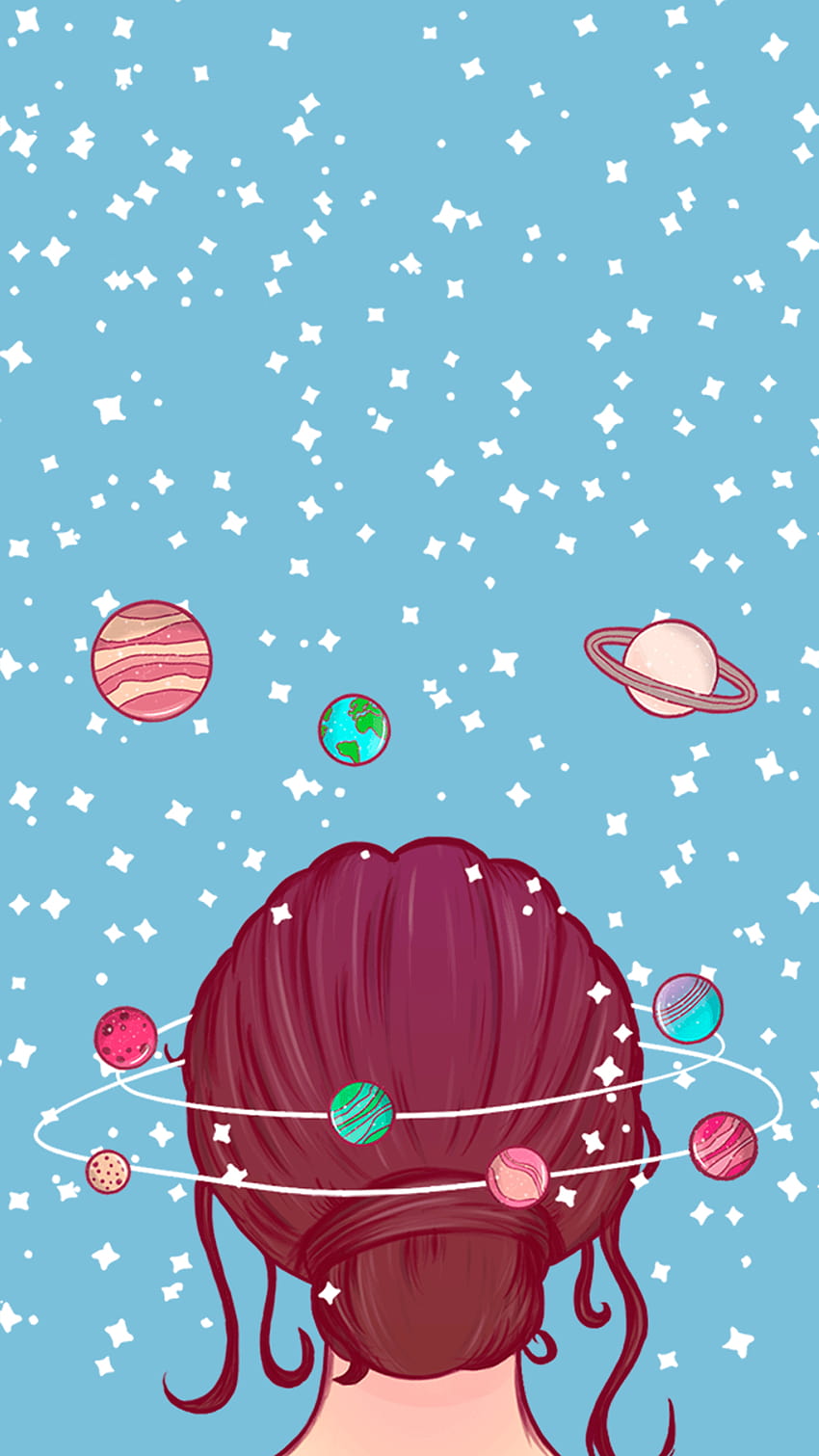 Capinha para celular Viajante Espacial, cute planets HD phone wallpaper