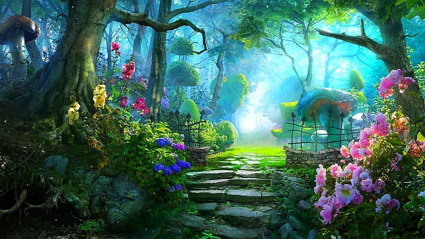 Verzauberter Garten, magischer Garten HD-Hintergrundbild