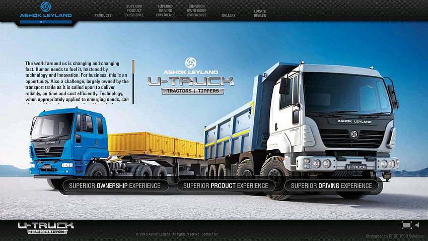 Situs Web yang Dikembangkan untuk Ashok Leyland – U Truck Wallpaper HD