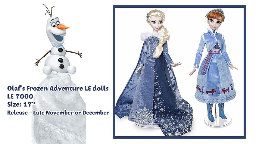 New Elsa and Anna Limited Edition dolls from Olaf's Frozen Adventure HD wallpaper
