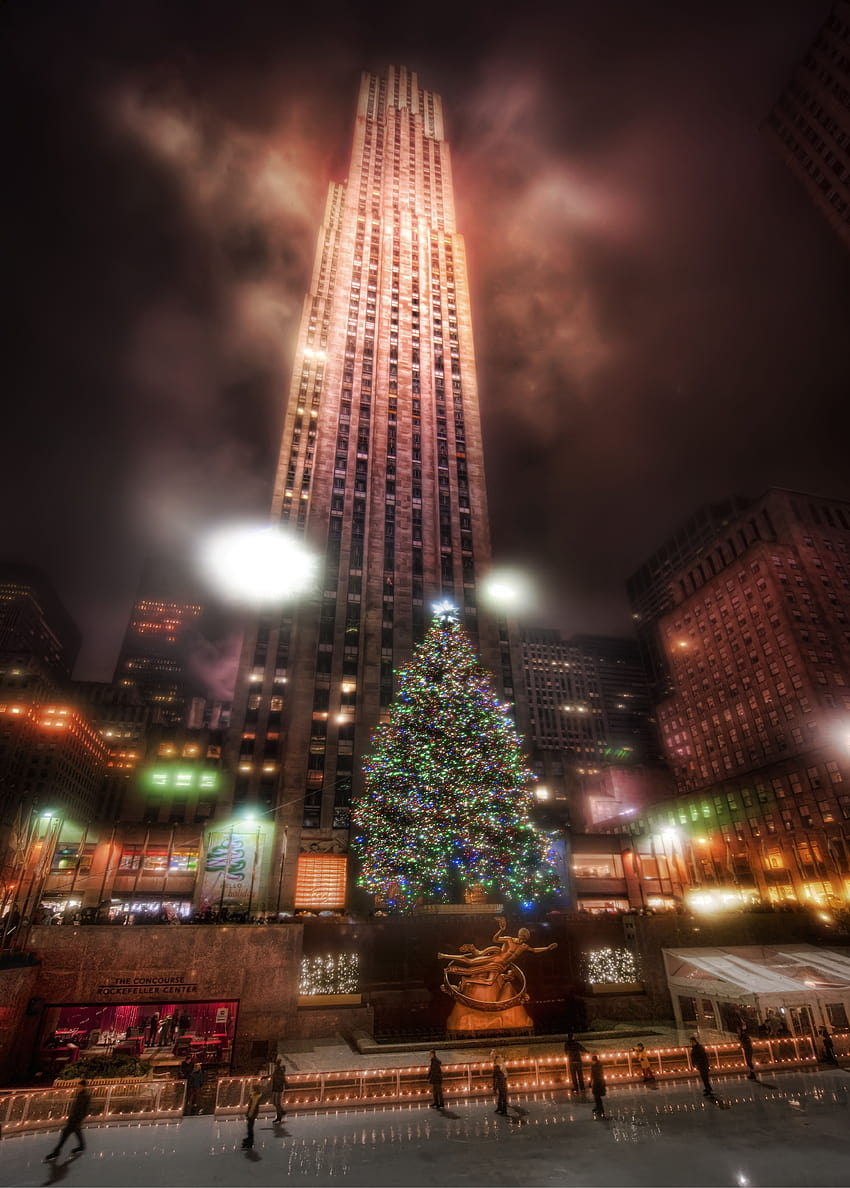 Christmas tree, new york iphone christmas HD phone wallpaper | Pxfuel