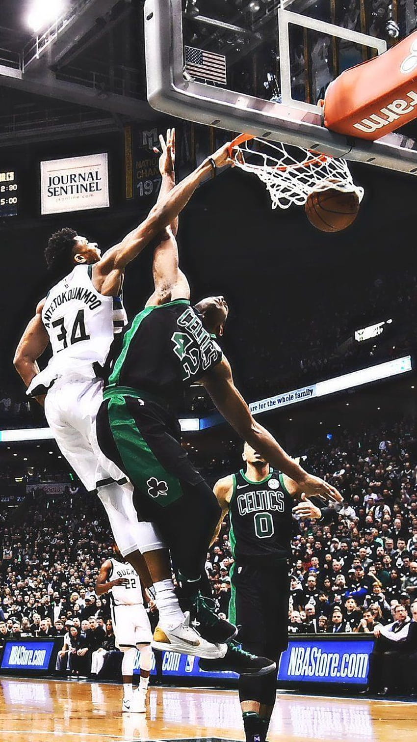 MasonArts Giannis Antetokounmpo 14inch x 15inch Silk Poster Dunk And Shot  Wallpaper Wall Decor Silk Prints for Home and Store