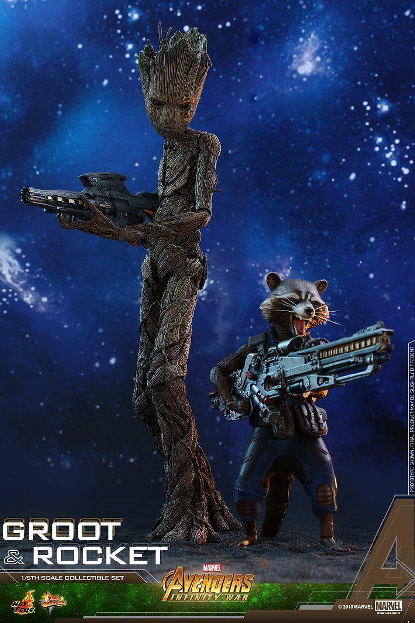 Hot Toys revela su Teenage Groot y Rocket Raccoon From, teen groot fondo de pantalla del teléfono