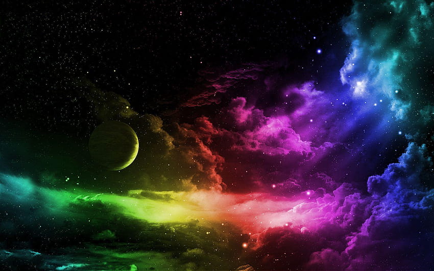 자연 + 무지개, 여러 가지 빛깔의 게이 소용돌이 HD 월페이퍼