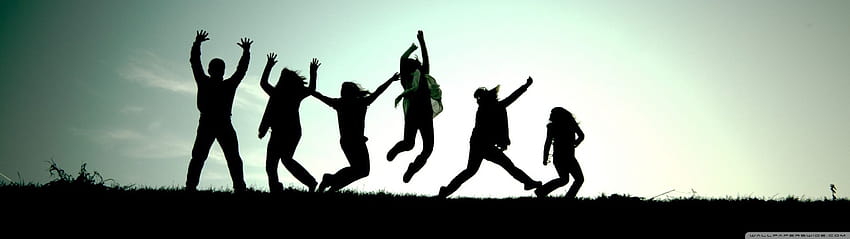 People Jumping In The Air Ultra Backgrounds, in youth HD wallpaper