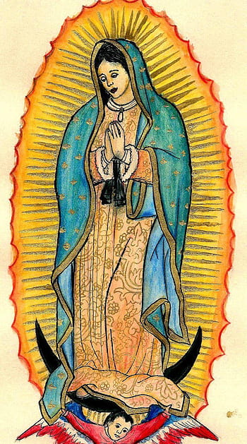 Abuela Our Lady Serape and Roses Png,Virgen de Guadalupe PNG,Latina ...