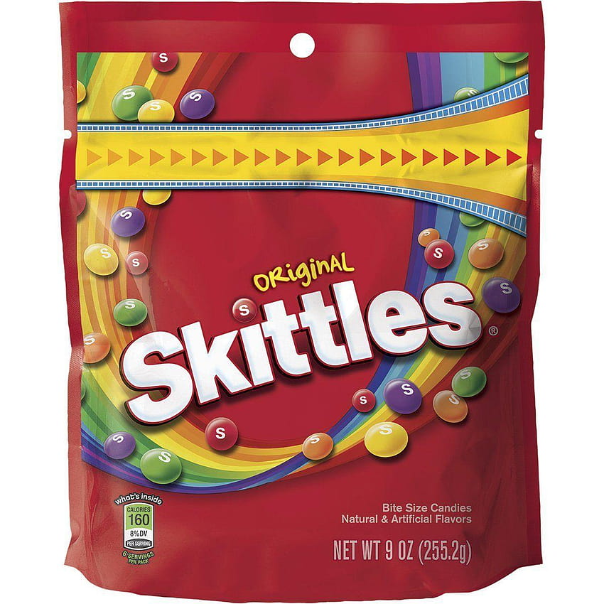 Amazon : Skittles Original Candy, 9 ounce bag : Fruit Flavored, skittles background HD phone wallpaper