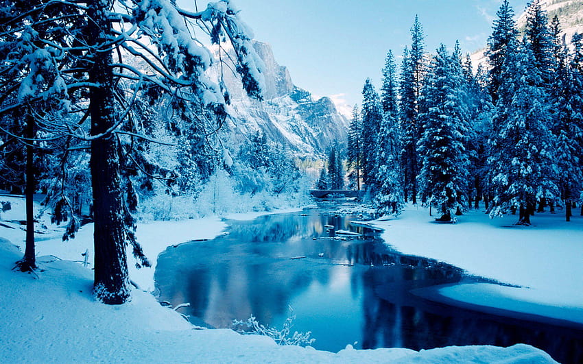 Belas cenas de inverno, belas paisagens de neve papel de parede HD