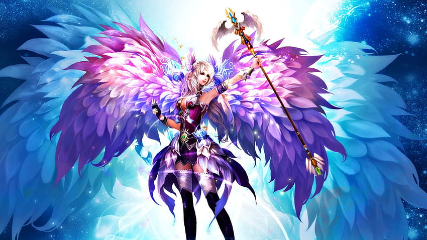 1920x1080 Woman Angel Scepter Fusion PC and Mac, fusion anime HD wallpaper