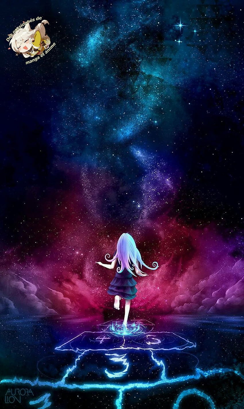 Anime Galaxy Girl, galaxy women HD phone wallpaper