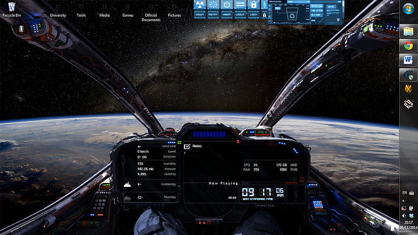 My spacecraft cockpit. Any tips? : r/Rainmeter, spaceship cockpit HD wallpaper