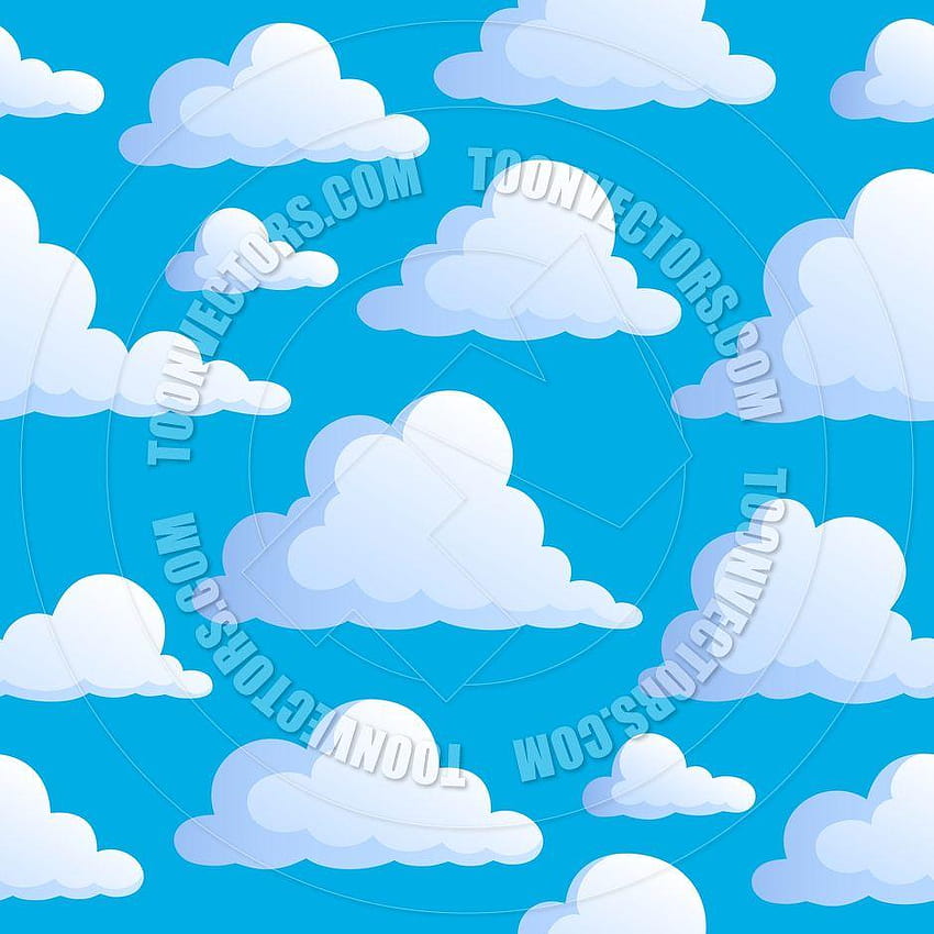 Cartoon Seamless Sfondi Nuvole Tema di clairev, cartone animato nuvola Sfondo del telefono HD