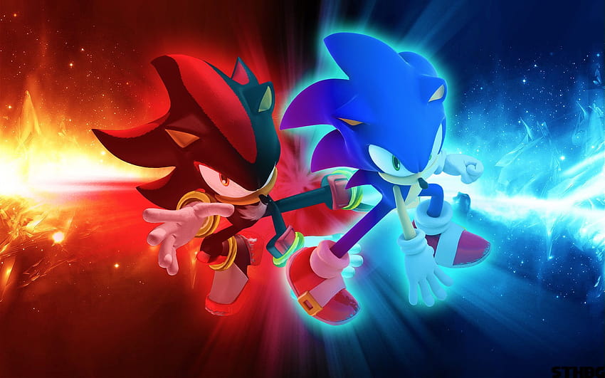 Sonic Vs Shadow, sonik super gelap Wallpaper HD