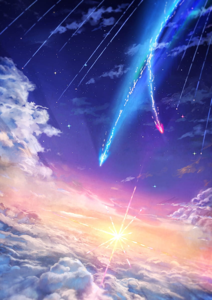 Your Name. Shooting Stars, kimi no na wa amoled HD phone wallpaper