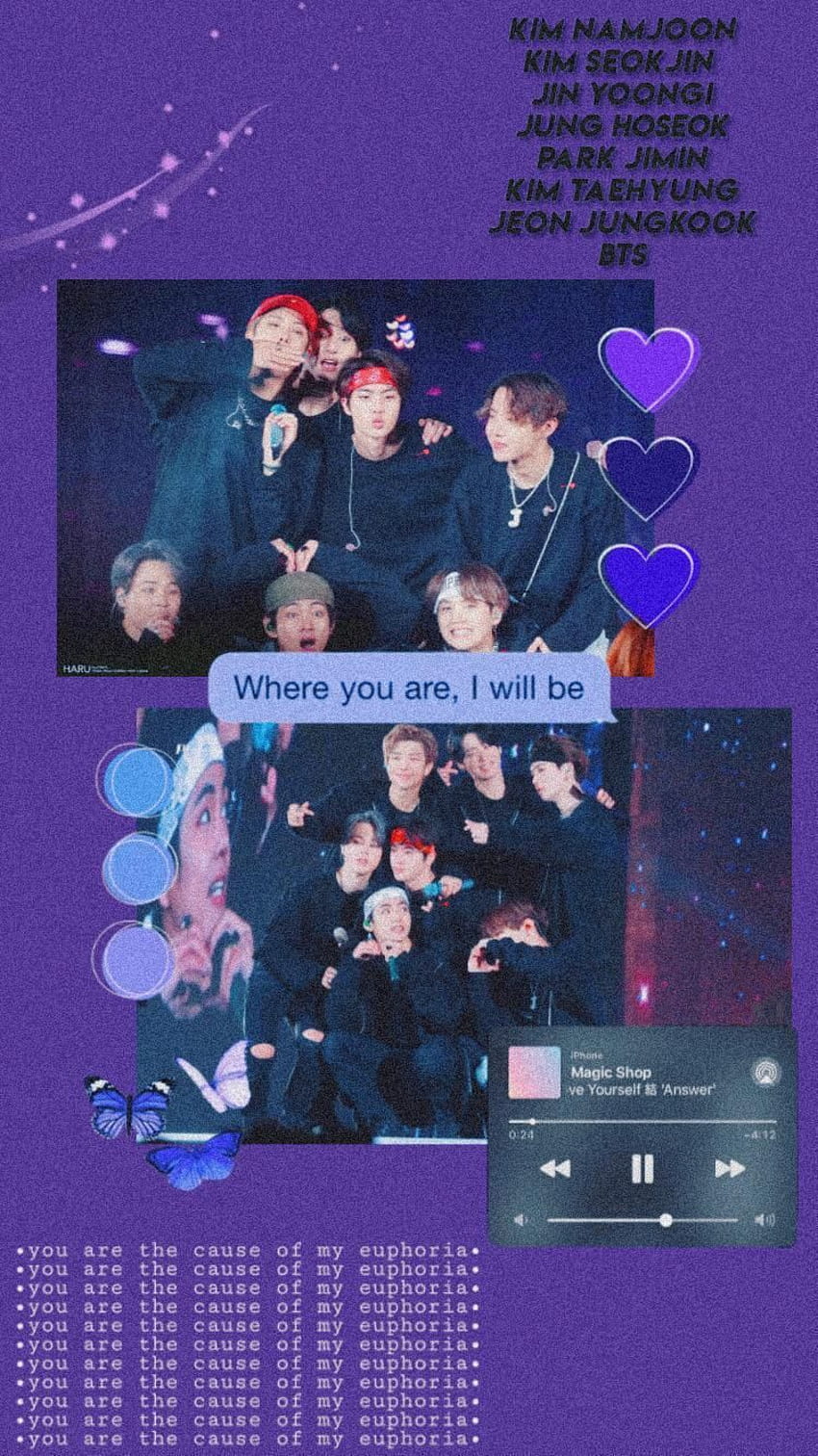 BTS Purple, i purple you bts HD phone wallpaper | Pxfuel