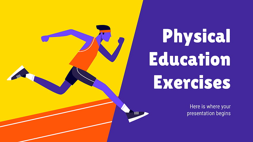 PE Exercises Google Slides theme & PowerPoint template, high school physical education HD wallpaper