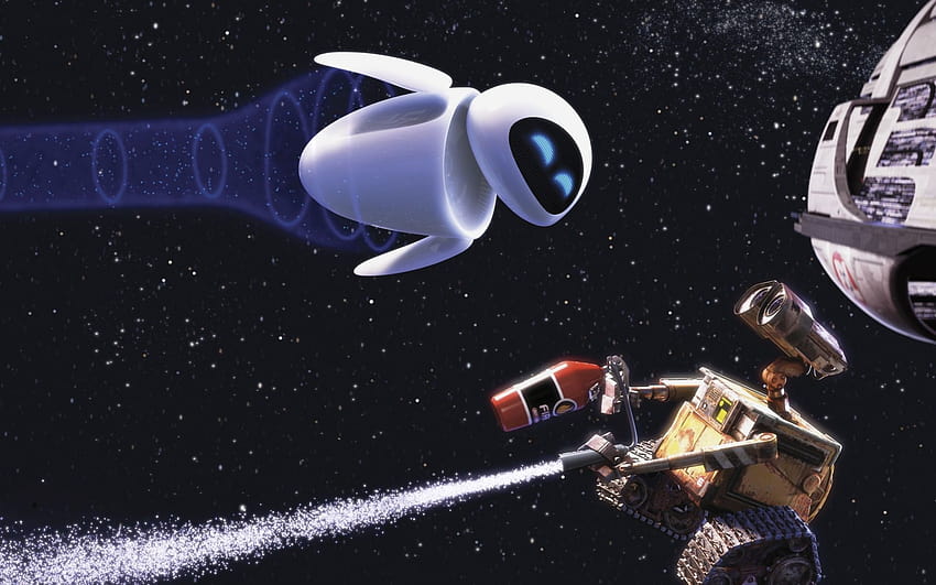 wall e, And, Eve, In, The, Space ... wallup, wall e et eve Fond d'écran HD