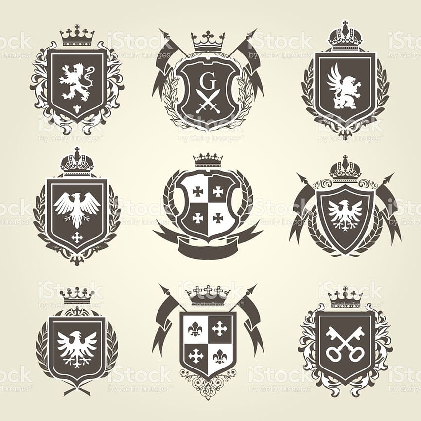 Царски герб и герб, гербови щитове HD тапет за телефон