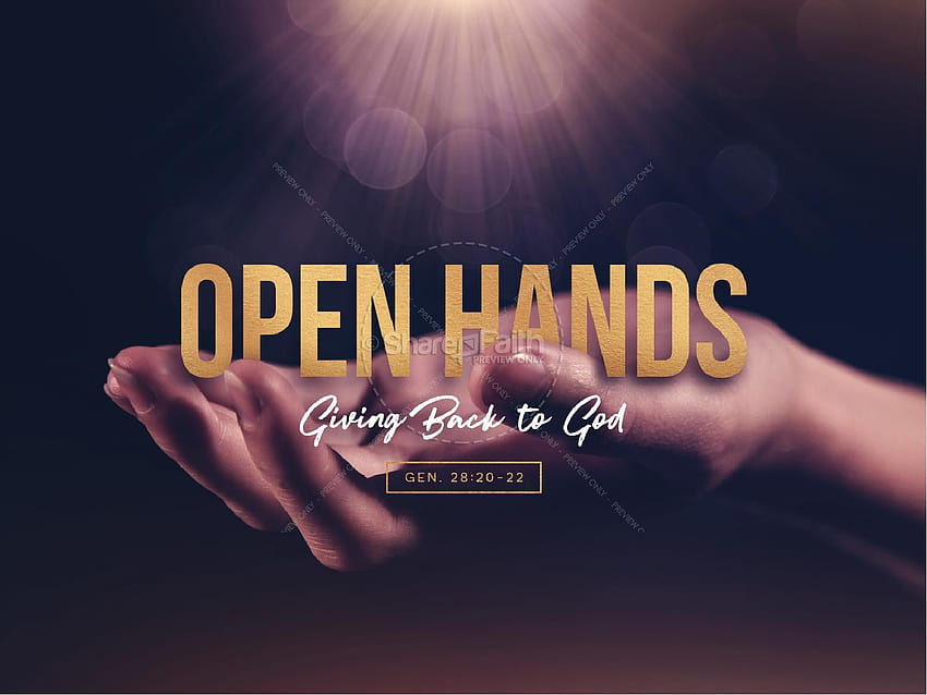 Open Hands Tithing Sermon PowerPoint, tithes HD wallpaper