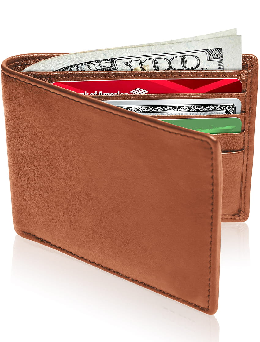 男性用本革スリム二つ折り財布、札入れ HD電話の壁紙