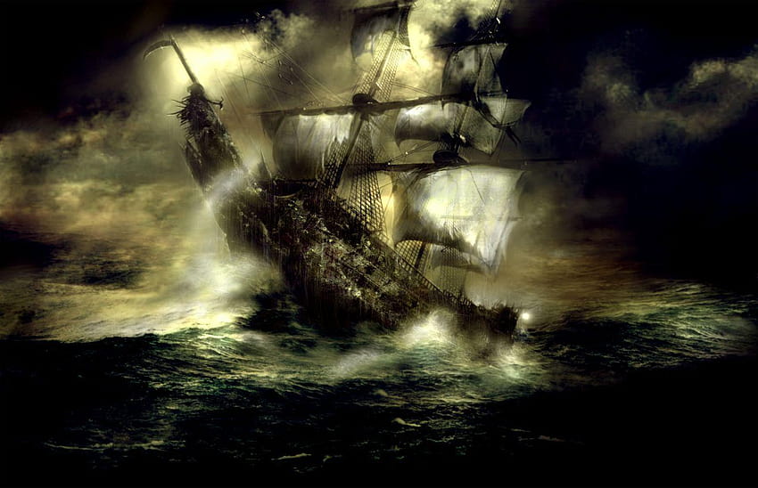 Ghost Pirate Ship « Long HD wallpaper