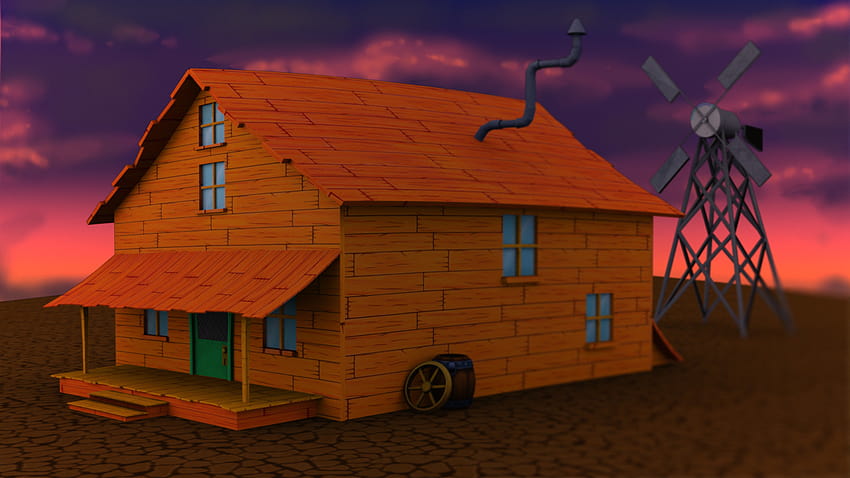 Courage The Cowardly Dog House Drawing, courage the cowardly dog pc HD wallpaper