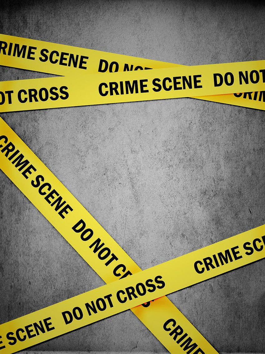 Crime Scene Do not cross banned yellow ribbons cops and police on black  background HD High Quality