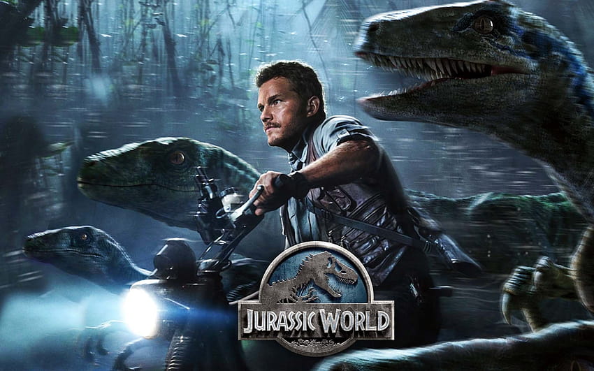 Chris Pratt Jurassic World, mundo jurásico azul fondo de pantalla