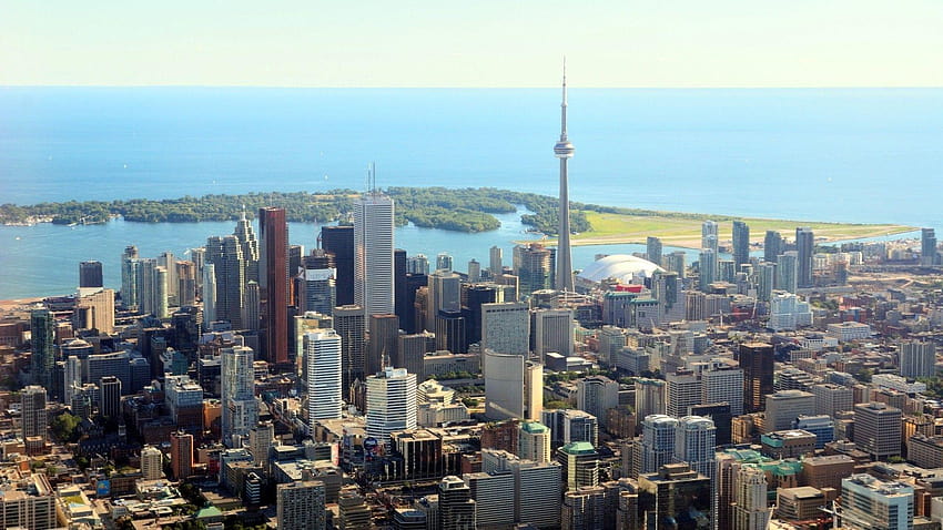 Pejzaże miejskie miasta drapacze chmur Toronto city skyline miasta Tapeta HD